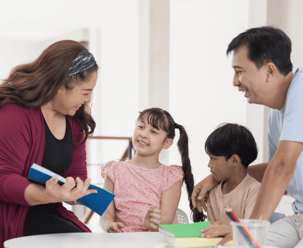 Couple Smiling During Marriage Counseling