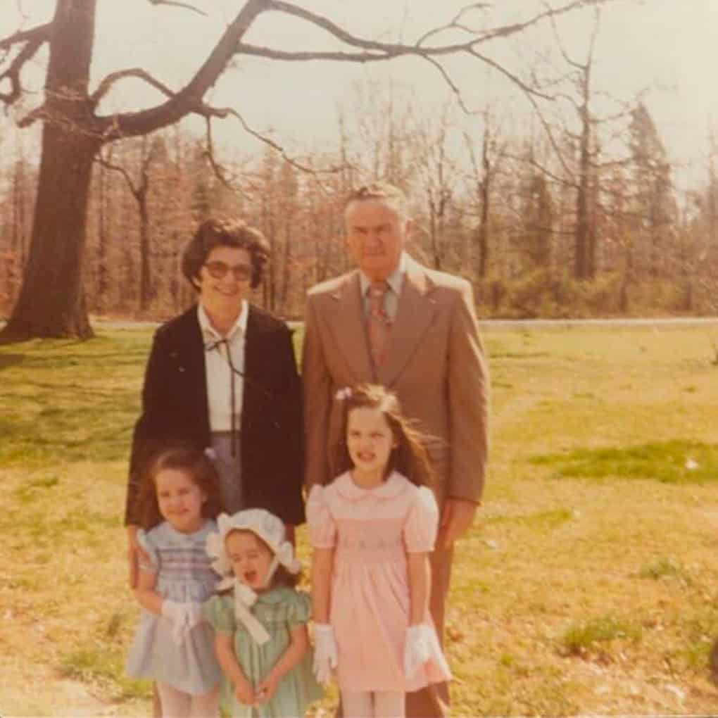 Vintage Family Photo With Grandparents And Children
