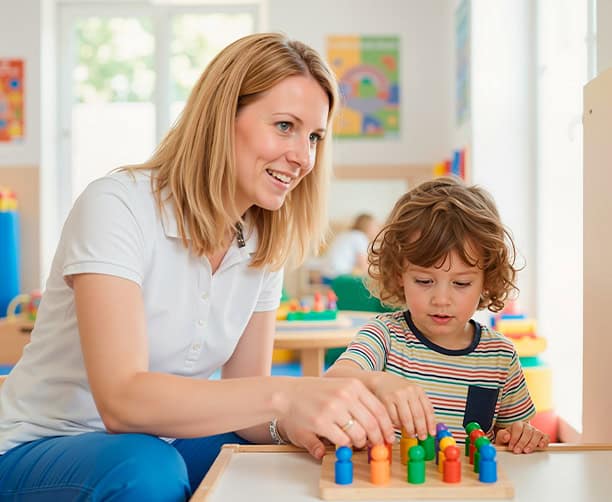 Early Childhood Teacher Toddler Color Sorting Learning Activity